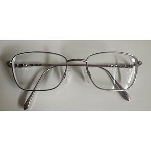 Tura Titanium Eyeglasses Frames Purple Pink Rhinestone Rectangular 50-17-135